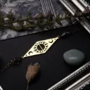 Bracelet chaîne en laiton lune soleil