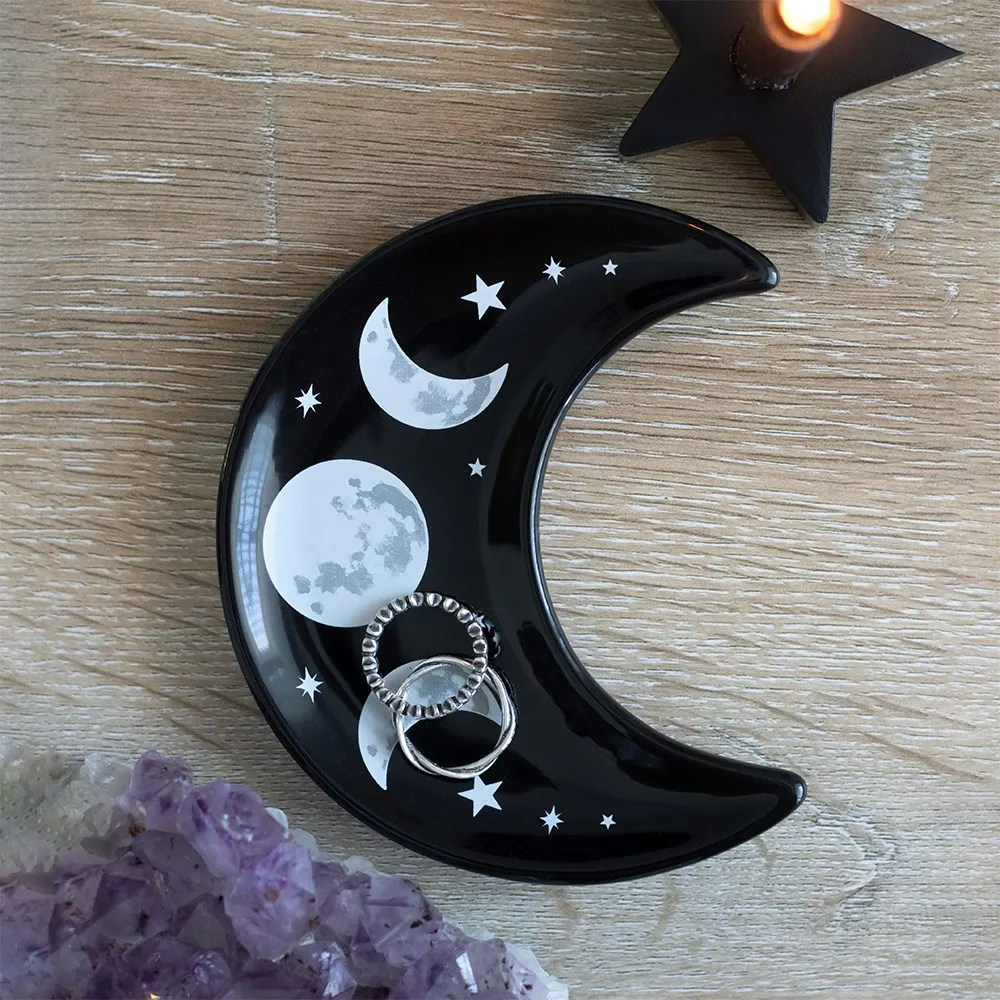 Assiette à bibelots en forme de croissant de lune