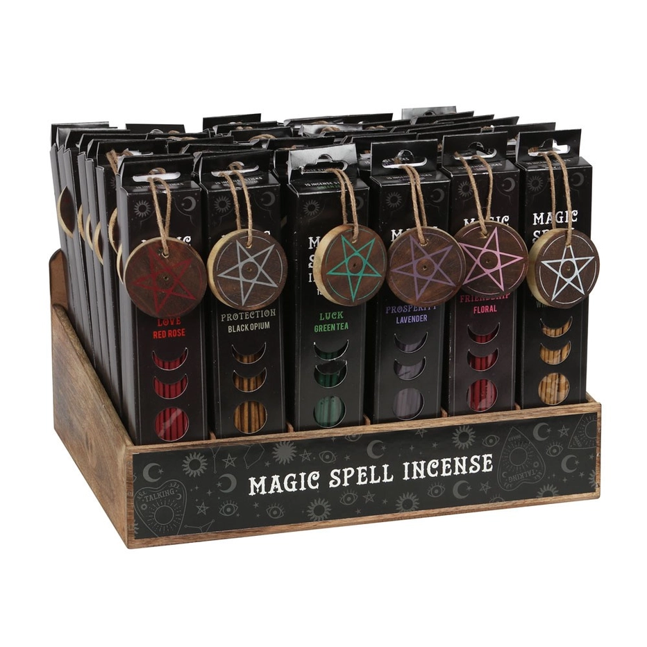 Set de 48 packs de bâtons d'encens Sortilège magique avec supports