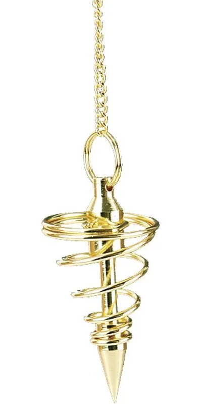 Pendule spirale laiton doré