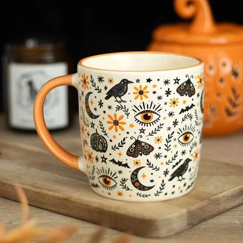 [3023] Tasse imprimée folklorique automnal