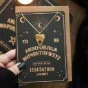 Collier Talking Board Planchette sur carte de vœux