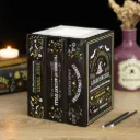 Brûleur d'huile et chauffe-cire en forme de livre d'apothicaire de sorcière